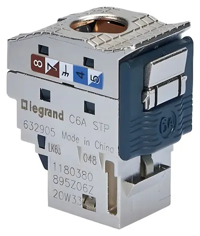 Legrand LINKEO-C stříbrná / Keystone modul / Cat5e / stíněný (STP) / samořezný / pack 24 ks