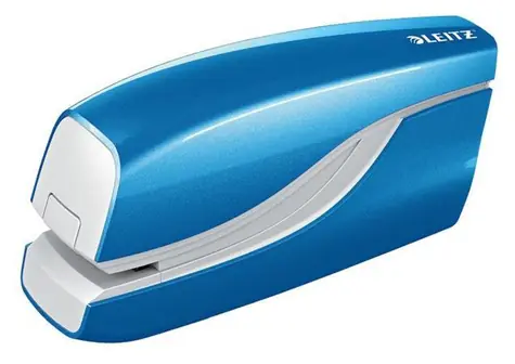 Leitz NeXXt WOW 5566 metalická modrá / Elektrická sešívačka / Kapacita 10 listů / Bateriové napájení