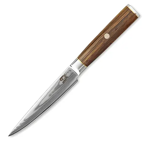 SOK Cocobolo White Damascus 12,8 cm / Nůž Utility / Damašková ocel / dřevěná rukojeť
