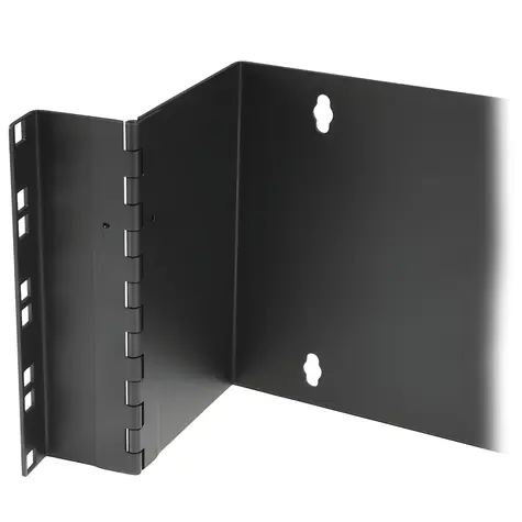 StarTech Výklopný nástěnný regál 4U černá / Nástěnný regál / do 15 kg / ocel