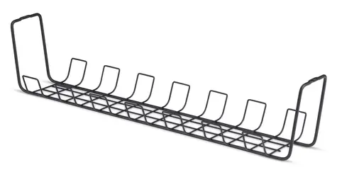 StarTech Přihrádka na kabely pod stůl černá / Organizér kabelů / Ocel / 615 x 132,5 x 130 mm / nosnost 5 kg