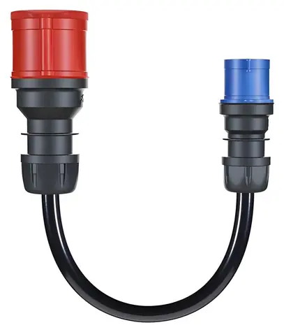 go-e adaptérový kabel CH-04-01 černá / Adaptér / CEE32 3f 32A na CEE16 1f 16A / 30 cm / IP55