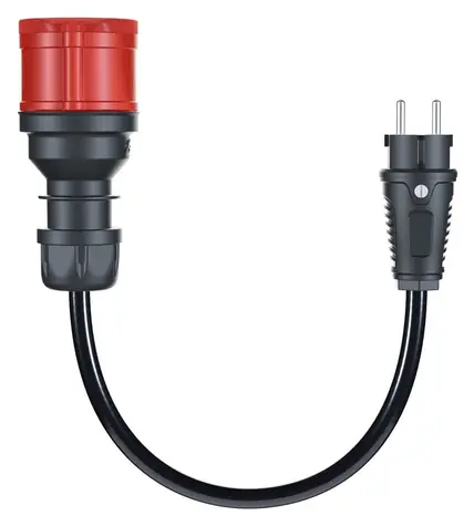 go-e adaptér CH-04-30 CEE16 3F na 230V zásuvku černý / Adaptér / Pro Gemini flex a HOME+ 11 kW / Délka 30 cm