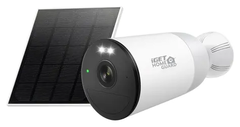 iGET HOMEGUARD HGWBK355S / Venkovní IP kamera / 2K QHD / solární panel / baterie / Wi-Fi