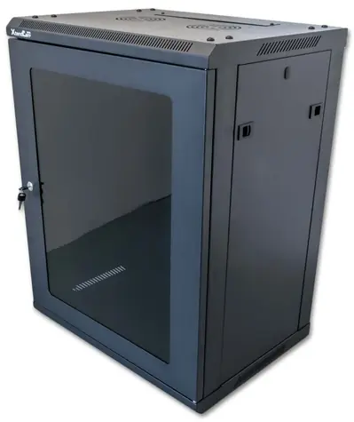 XtendLan Nástěnný rozvaděč 15U černý / Nástěnný rozvaděč / 19