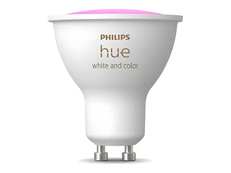 Philips Hue WCA GU10 4.2W / Chytrá LED žárovka / 400 lm / 16 mil. barev / 2000-6500 K / stmívatelná