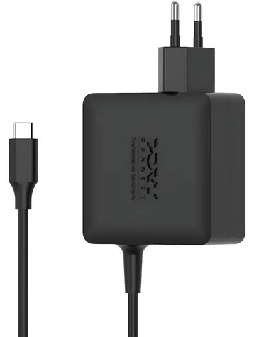 Port Connect 904065CWEU / Napájecí adaptér / USB-C / 65 W / GaN2 / integrovaný kabel