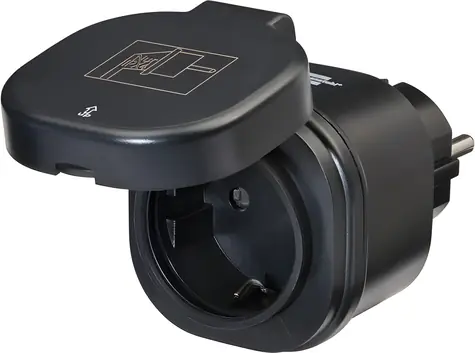 Brennenstuhl WA 3600 XS03 černá / Chytrá zásuvka / WiFi / IP44 / 16 A / Alexa, Google Home