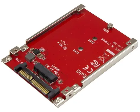 StarTech adaptér M.2 na U.2 červený / Adaptér / Rozhraní M.2 - U.2