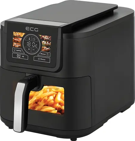 ECG AF 8020 Ai Slim Fry / Horkovzdušná fritéza / 8 l / 100-200°C / Ai technologie / skleněné dveře