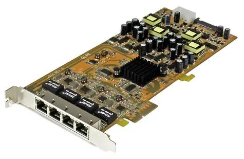 StarTech 4-portová Gigabit PoE+ síťová karta / Síťová karta / PCI Express / 4x RJ-45 / IEEE 802.3af/at
