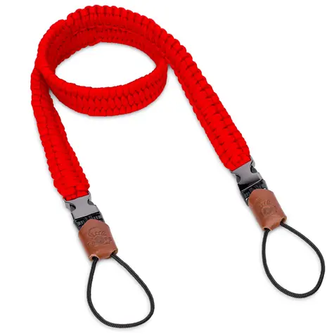 C-ROPE Traveler Bright Red / Popruh na fotoaparát / Paracord / délka 100 cm / nosnost 50 kg