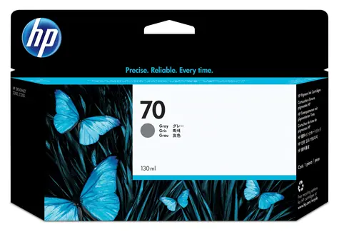 HP No. 70 šedá / Inkoustová cartridge / pro DesignJet Z2100, Z3100, Z3200 / 130 ml