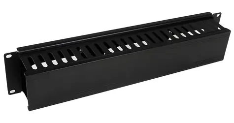 StarTech Krytý kabelový organizér 2U / Panel pro správu kabelů / černá / 482×88,1×79 mm