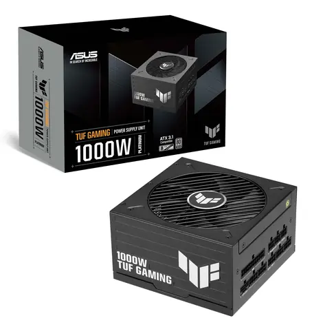 Asus TUF-GAMING-1000P černá / Zdroj ATX / 1000W / 80 Plus Platinum / ATX 3.1 / plně modulární