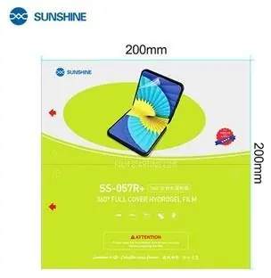Sunshine SS-057R+ / Hydrogelová fólie / 360° / 25 ks / 200x200 mm / pro smartphony do 11 palců