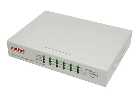 Roline WebSmart switch 6 portů, 5x RJ45 + 1x SFP / Switch / Gigabit Ethernet / WebSmart management