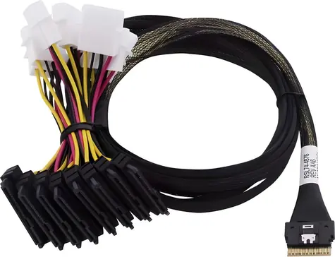 Adaptec Kabel SlimSAS SFF-8654 8i - 8x U.3 SFF-8639 / Kabel SAS / interní / 0,8 m / tri-mode SAS, SATA, NVMe