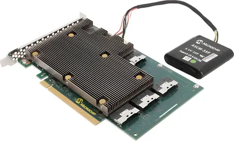 Adaptec SmartRAID Ultra 3258p-32i / Řadič / SAS/NVMe / PCIe x16 / 24 Gbps / 32 portů / 8GB cache