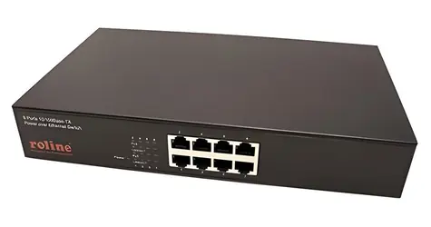 Roline Switch 8x 10/100 PoE+ / Switch / 8-port / 100 Mbps / PoE+