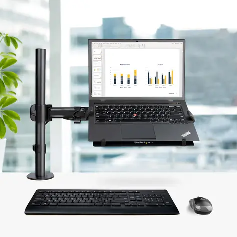 StarTech VESA držák notebooku černá / Držák notebooku / VESA 75x75 a 100x100 mm / nosnost 8 kg / rotace 360°