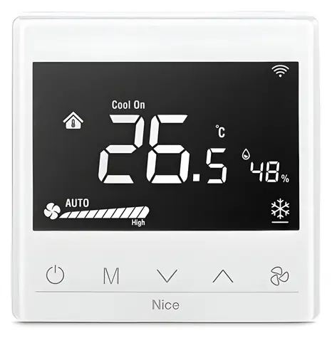 Fibaro Nice Fan2-Control bílá / Termostat / Z-Wave / Wi-Fi / 86x86 mm