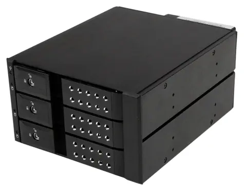 StarTech 3x Mobile Rack Backplane černá / Mobile rack / 3x pozice pro HDD/SSD / 1 ventilátor