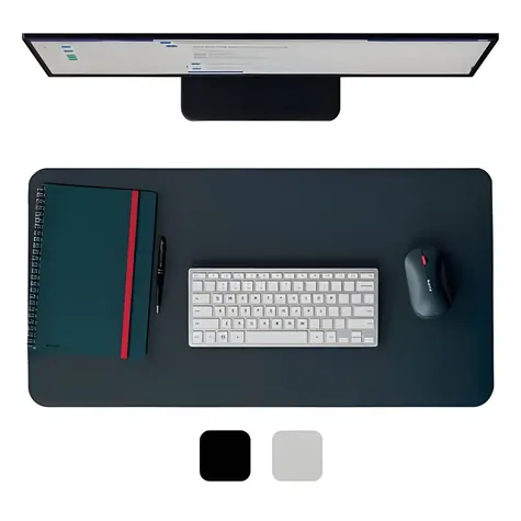 Leitz podložka na stůl recyklovaná kůže tmavě šedá / Podložka na stůl / Kůže / 70 × 36 cm