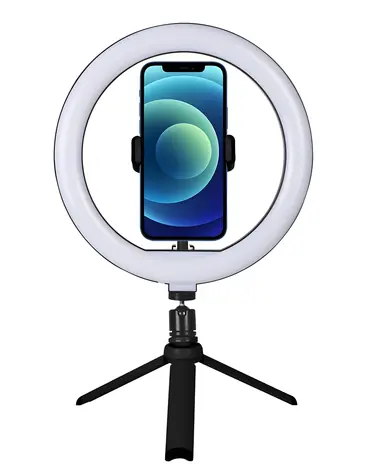 WG Vlog Kit / Sada pro vlogování / Tripod / Držák telefonu / LED světlo / 3 barvy