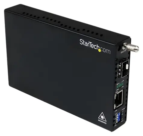 StarTech Gigabit Ethernet/SFP mediakonvertor černá / Mediakonvertor / RJ-45 / do 1000 Mbit/s / MTBF 65000 h