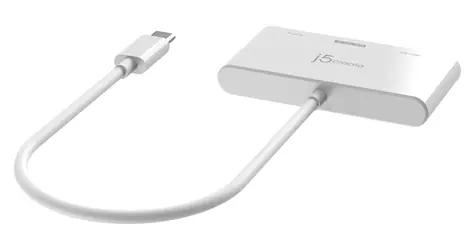 J5Create USB-C na HDMI adaptér bílá / Adaptér / 4K 144Hz / USB 3.2 Gen2 / Power Delivery 100W / 0,2 m