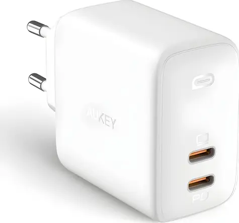 Aukey PA-B4 bílá / Nabíječka / 2x USB-C / 6 A