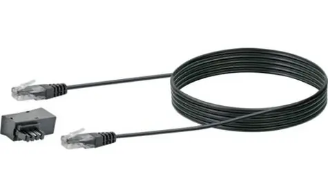 Schwaiger RJ45-TAE/F černá / Telefonní kabel / RJ45 – RJ45/TAE-F / 3 m