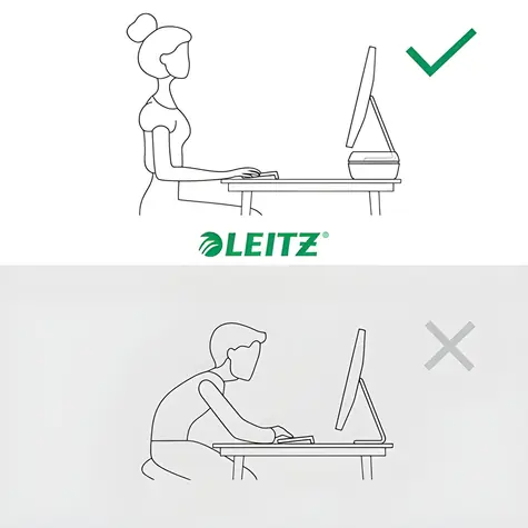 Leitz Ergo tmavě šedá / Stojan pod monitor / Výškově nastavitelný / do 27
