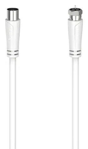 Hama Anténní kabel F-anténní zásuvka bílá / Anténní kabel / 90 dB / 1,5 m / 75 ohm