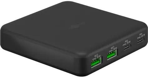OEM 65W GaN nabíječka 2x USB-C, 2x USB-A / Nabíječka / GaN / Power Delivery 3.0 / Quick Charge 3.0