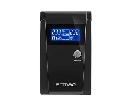 Armac Office 650F/LCD / Záložní zdroj UPS / 650 VA / 390 W / Line interaktivní / LCD / 2x Typ F