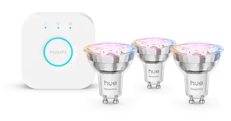 Philips Hue White Ambiance GU10 3ks + Bridge / Chytrá LED žárovka / 345 lm / Bluetooth/Zigbee