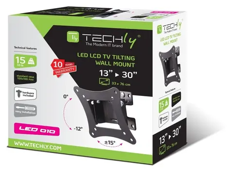 Techly ICA-LCD-901 černá / Nástěnný držák pro TV / LCD/LED 13-30