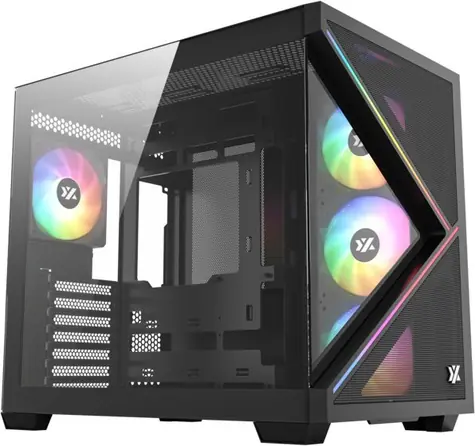 XYZ PC GEAR Qubex ARGB černá / PC skříň / ARGB podsvícení