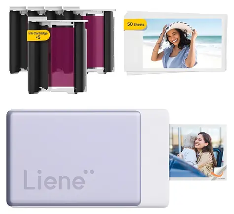 Liene Pearl N200 Pro fialová / Přenosná fototiskárna / 2x3