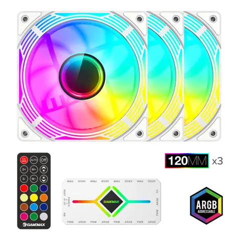 Gamemax KF300 bílý / Ventilátor / Do PC skříně