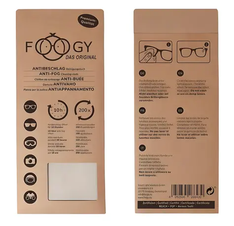 Foogy antimlžící čisticí utěrka z mikrovlákna / Čisticí utěrka / brýle, vizory helem / 1 ks