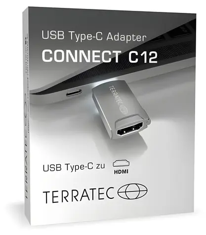 TERRATEC Connect C12 / Adaptér USB-C na HDMI / 4K 60 Hz