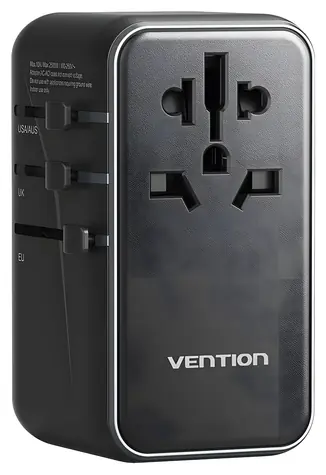 Vention 100W černá / Nabíjecí adaptér / 3x USB-C / 1x USB-A / max. 3 A