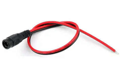 XtendLan / Napájecí kabel pigtail / Jack 2,1 mm samice / 2x 0,75 mm2 / 30 cm