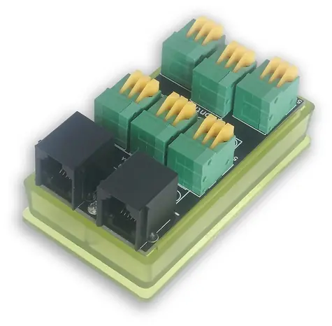 Tinycontrol tB2 / Splitter 1-Wire / 1x RJ12 / 6x terminál