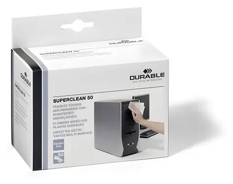 Durable Superclean 50 / Čisticí ubrousky / Pro elektroniku / 50 ks