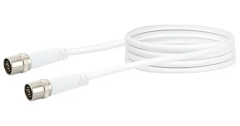 Schwaiger Koaxiální kabel 1,5 m bílý / Koaxiální kabel / F-F / Class A+10dB / 75 Ohm