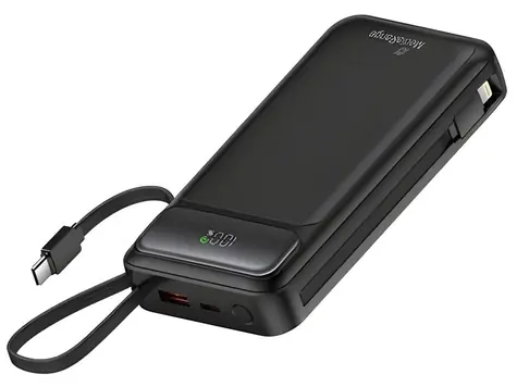 MediaRange Powerbanka 20 000 mAh černá / Powerbanka / USB-C PD / Quick Charge / LCD displej / 74 Wh